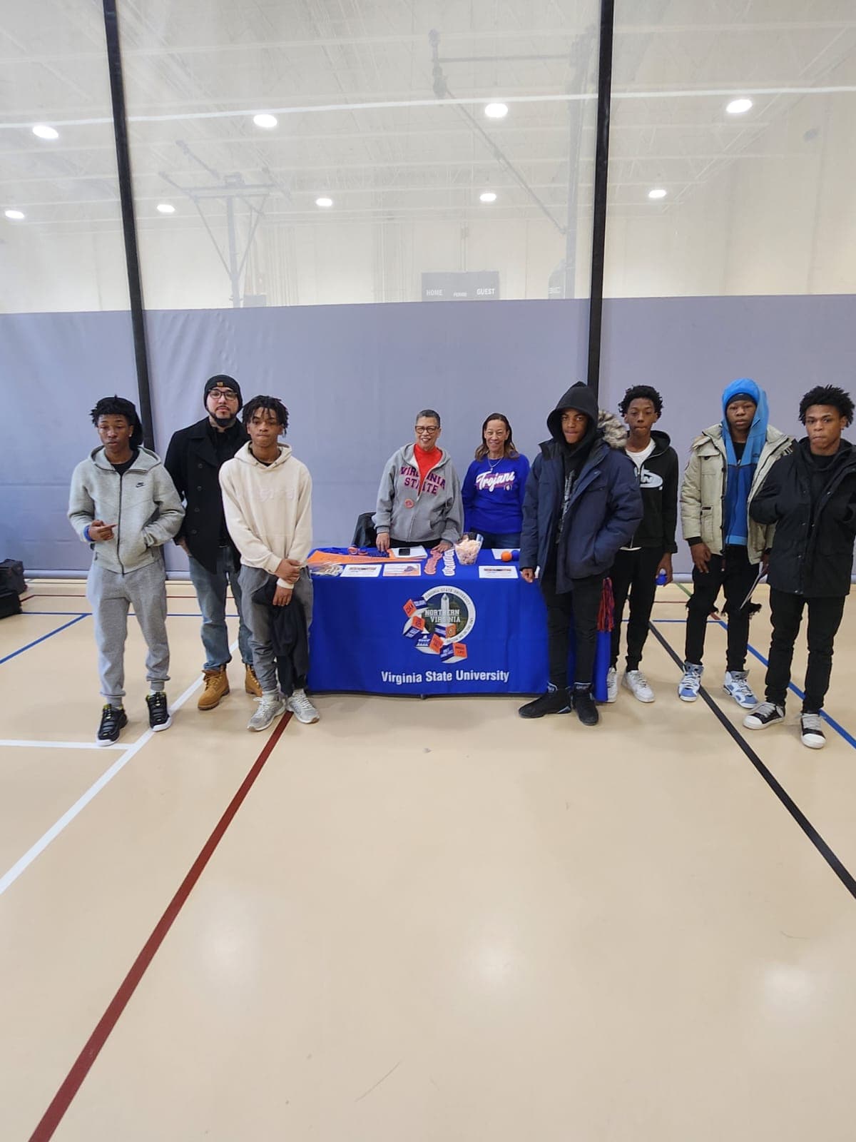 Students attending a HBCU college fair.